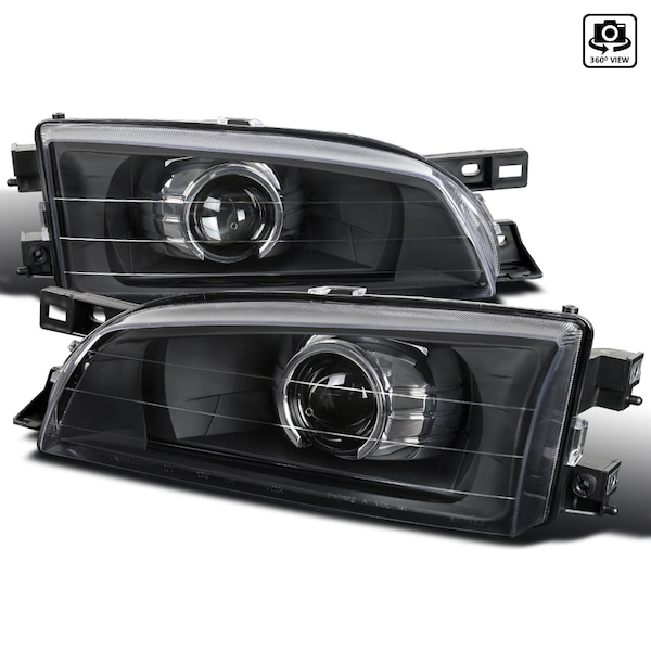 Spec-D Tuning 95-01 Subaru Impreza Halo LED Projector Black LHP-WRX97JM-RS - main